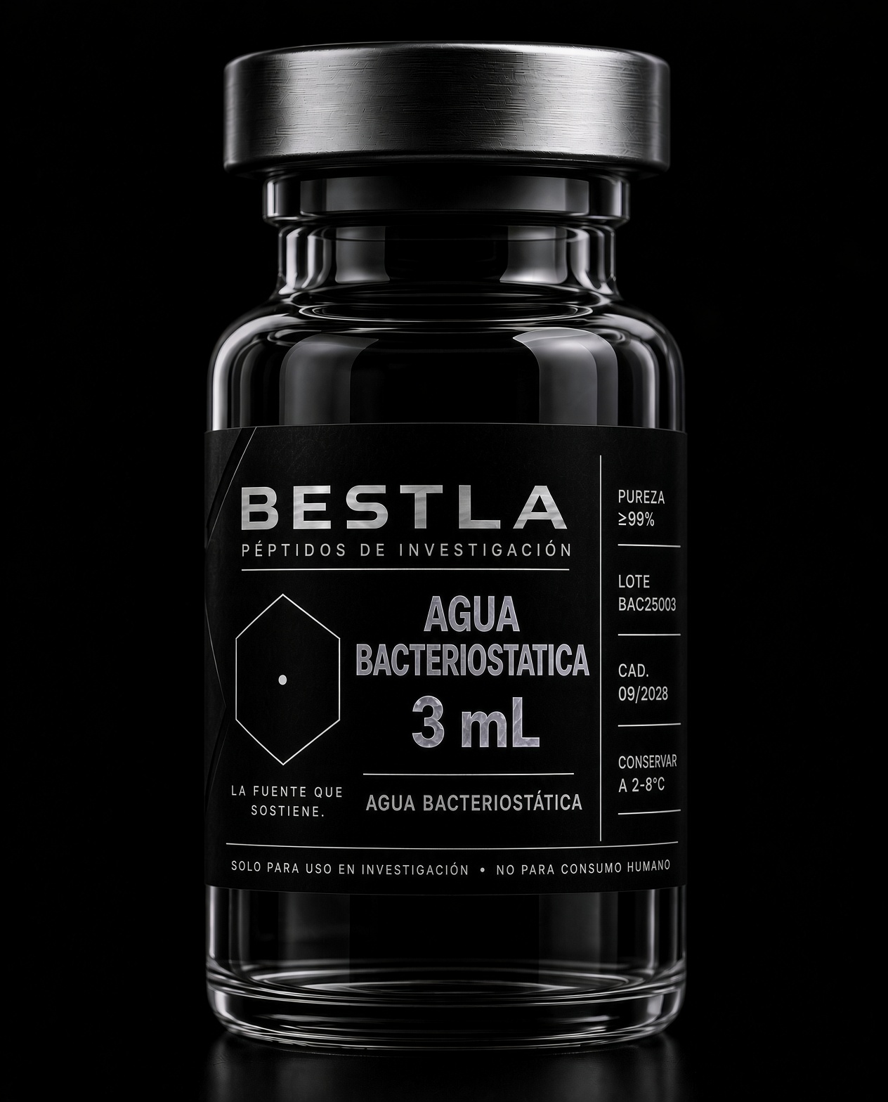 Agua bacteriostática 3 mL